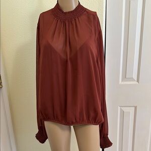 Express- Elegant Rust Women's Top